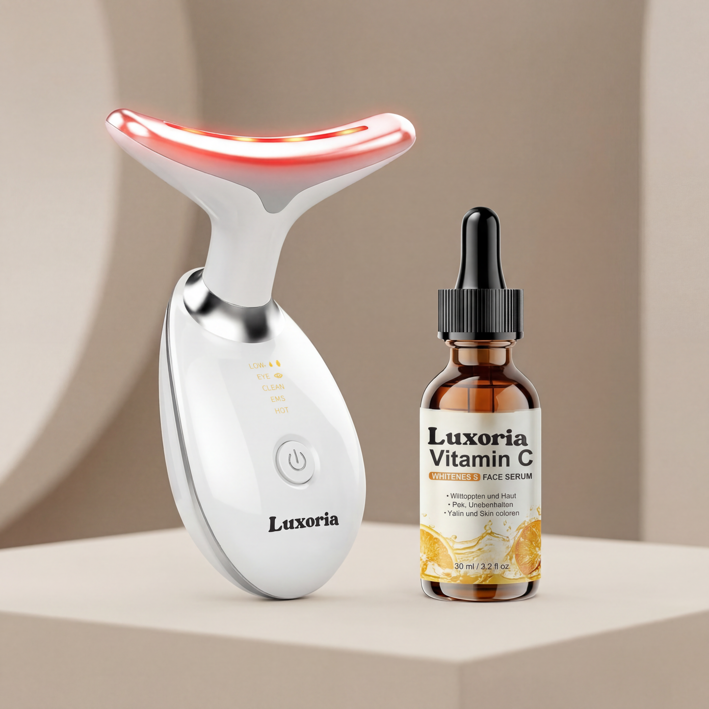 LuxyGlow 7-in-1 Hals- & Gesichtspflege