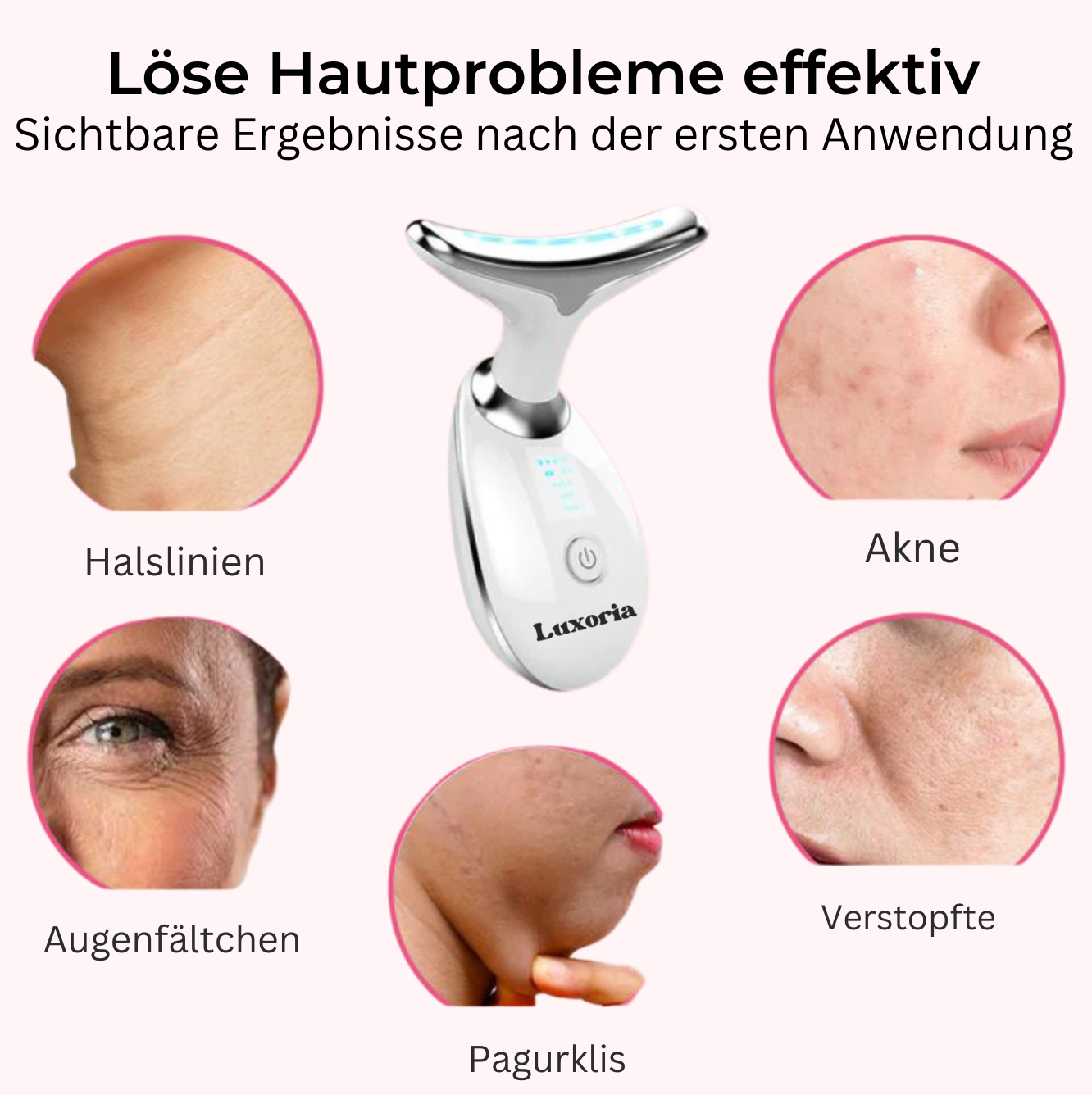 LuxyGlow 7-in-1 Hals- & Gesichtspflege