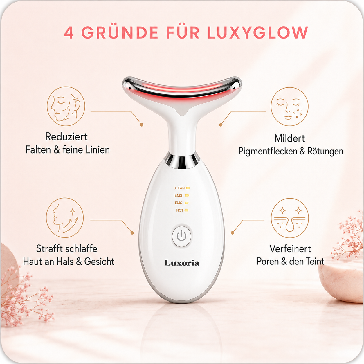 LuxyGlow 7-in-1 Hals- & Gesichtspflege