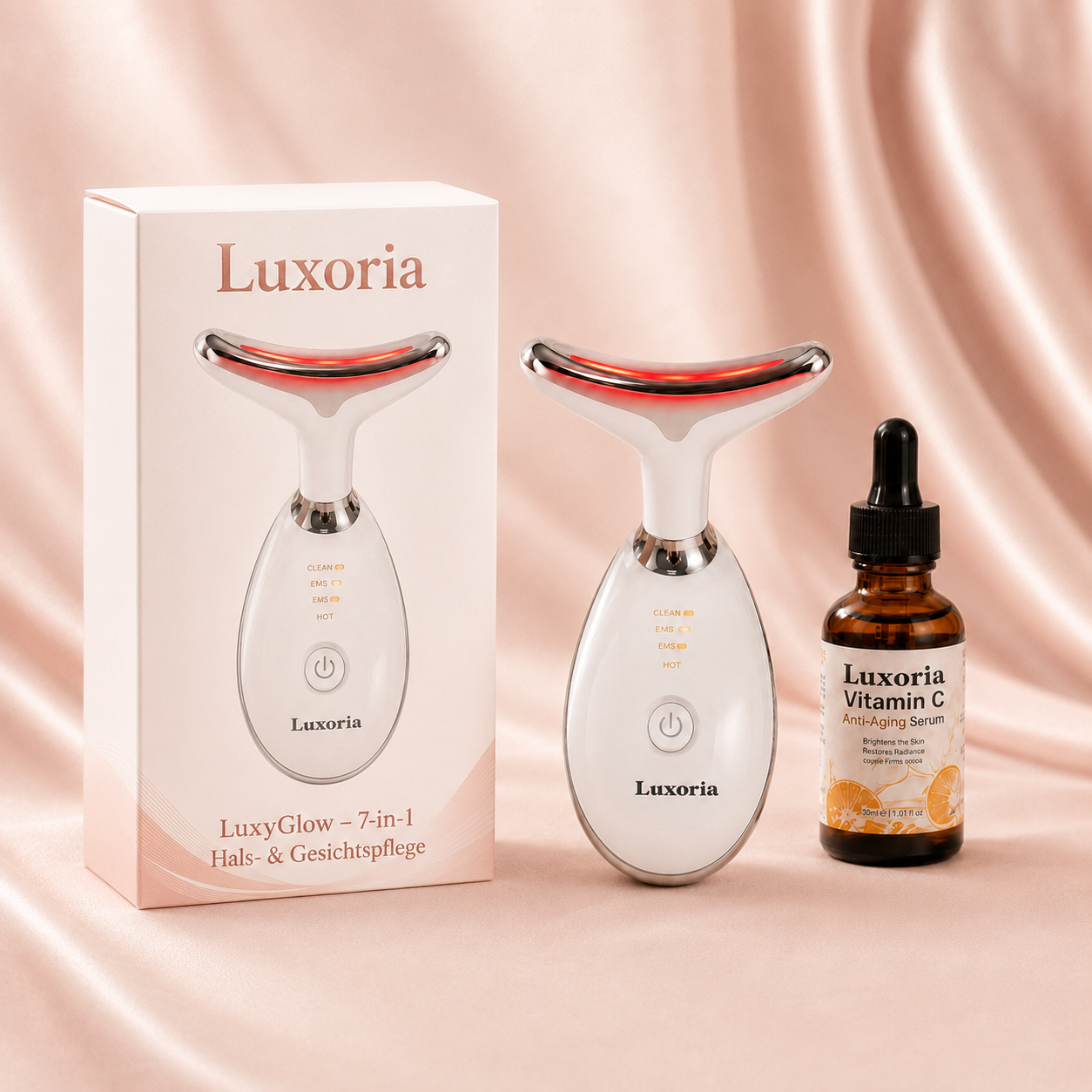 LuxyGlow 7-in-1 Hals- & Gesichtspflege